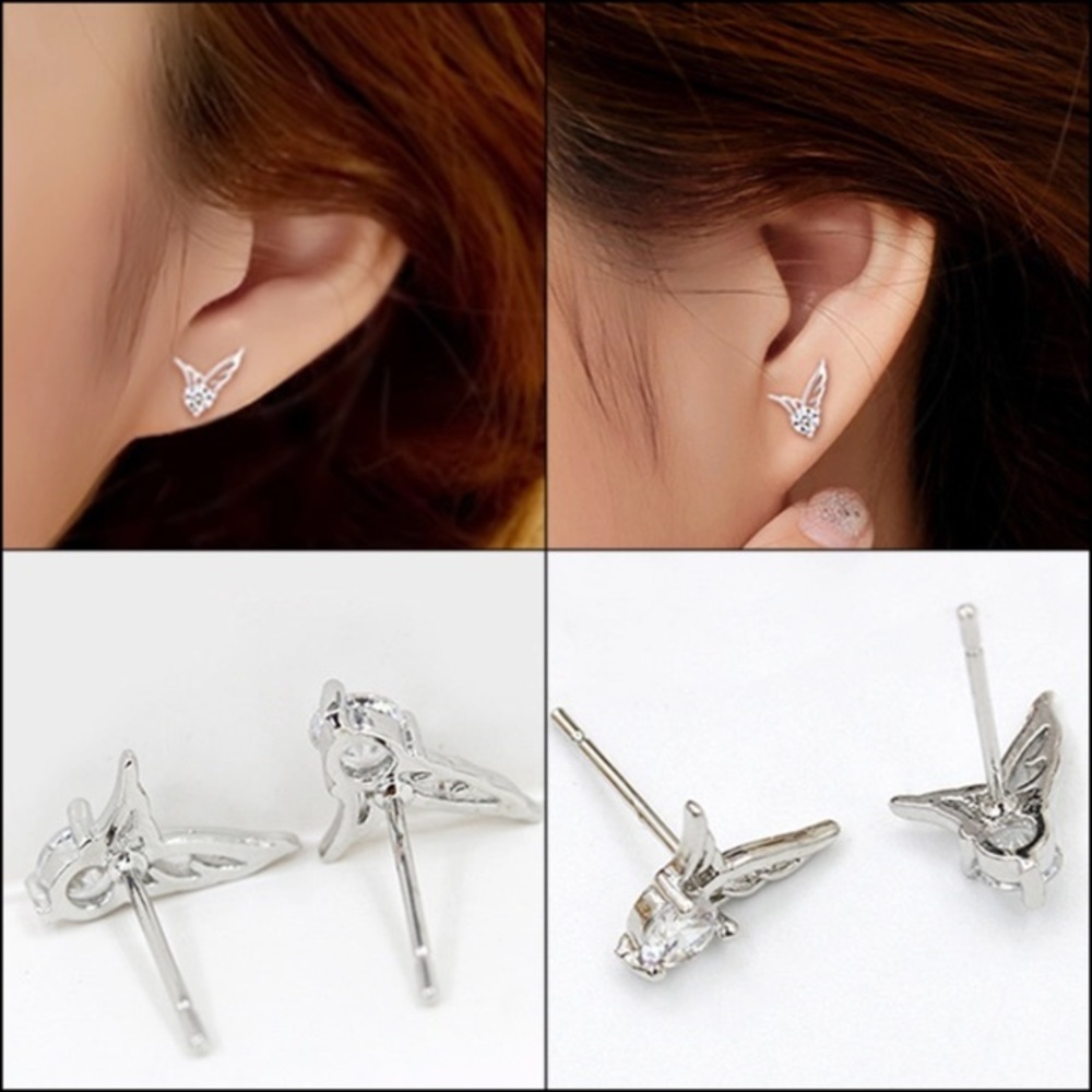 NEW!💙💎🦋BUTTERFLY WINGS! TINY STUDS🦋💎💙ANGEL😇 - Picture 6 of 8
